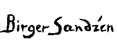 This is one of the Birger Sandzen signatures used on original works of art by Birger Sandzen.