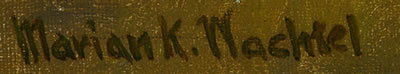This is the third Marion Wachtel signature used on original works of art by Marion Wachtel.
