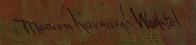 This is the fourth Marion Wachtel signature used on original works of art by Marion Wachtel.